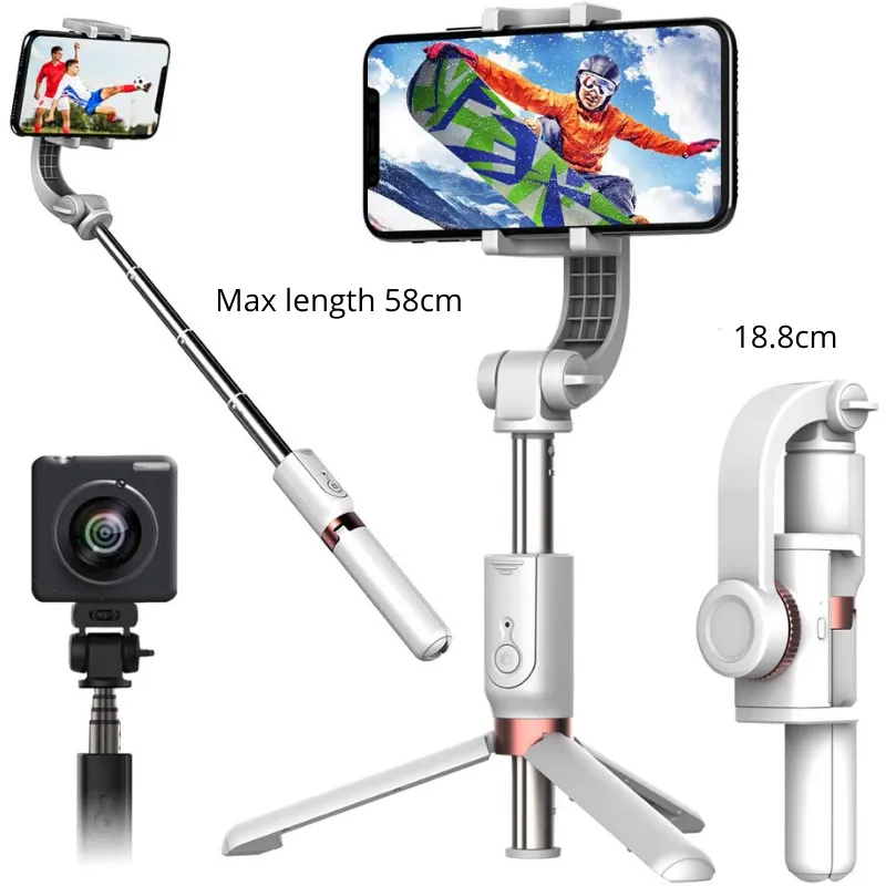 1-Axis Gimbal Stabilizer for Smartphones with Built-in Remote