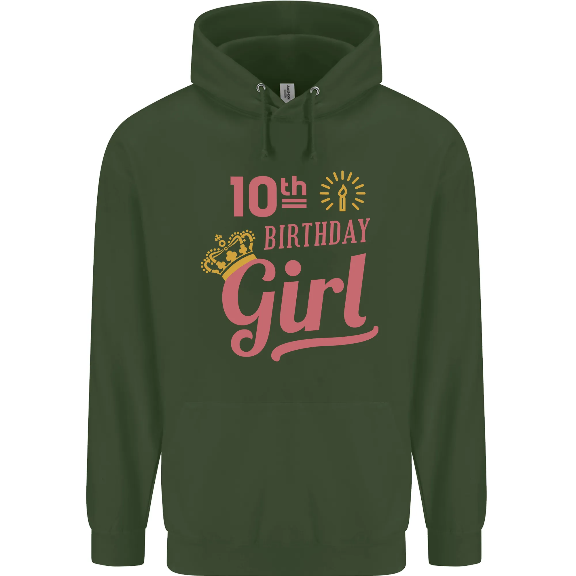 10th Birthday Girl 10 Year Old Princess Childrens Kids Hoodie