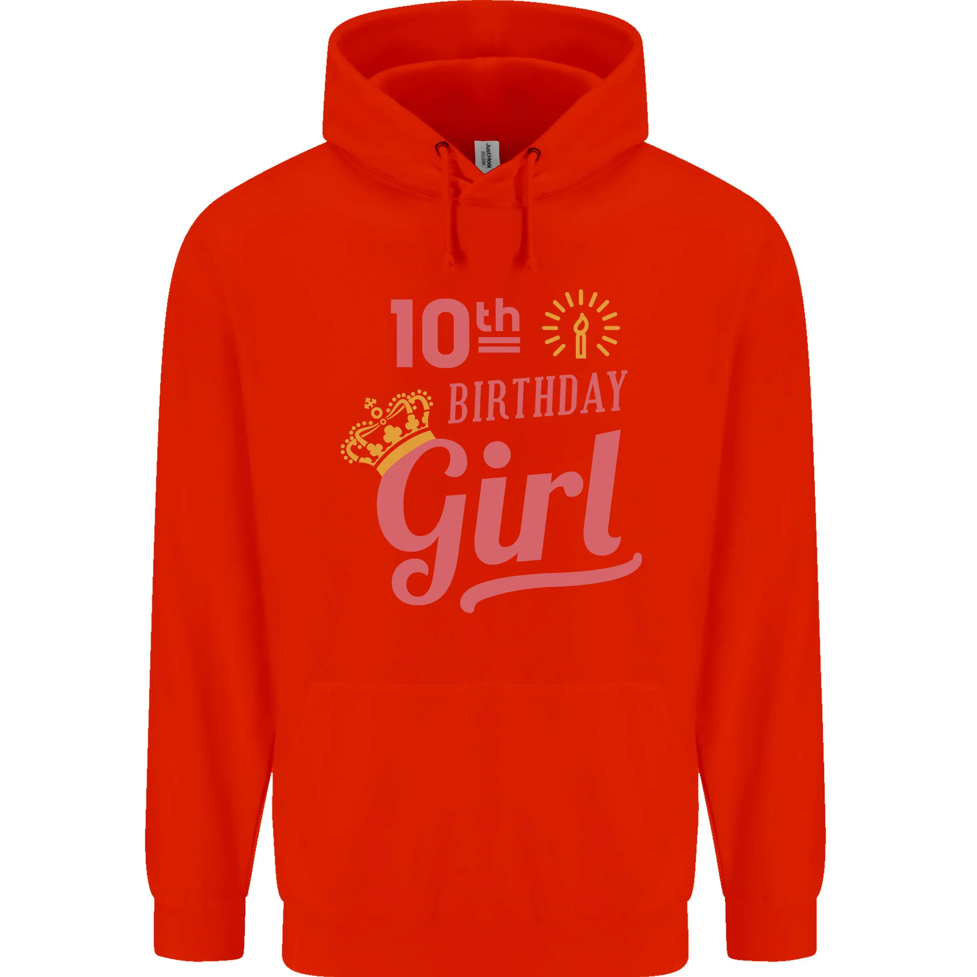 10th Birthday Girl 10 Year Old Princess Childrens Kids Hoodie