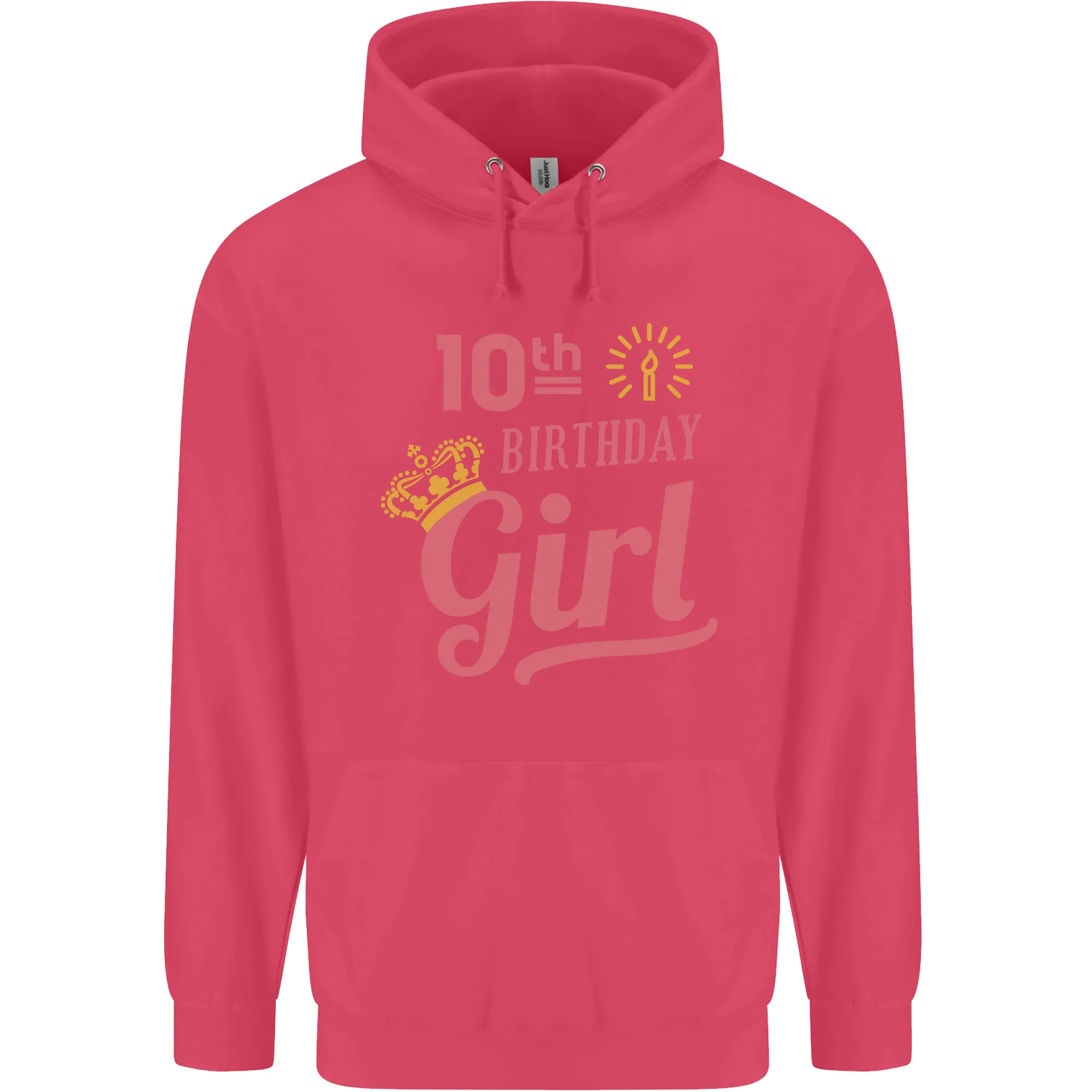 10th Birthday Girl 10 Year Old Princess Childrens Kids Hoodie