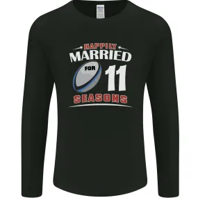 11 Year Wedding Anniversary 11th Rugby Mens Long Sleeve T-Shirt