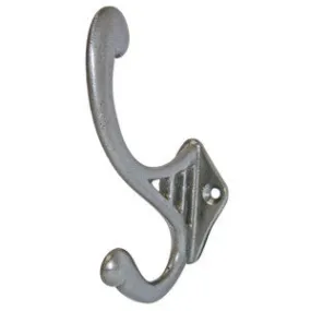 3 bar hat and coat hook 4½" in cast iron