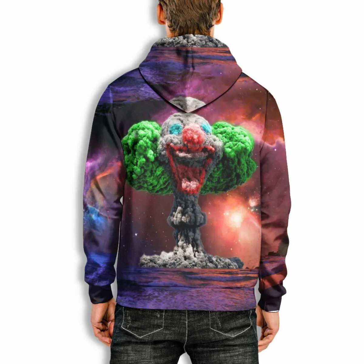 3D PRINT HOODIE WITH CROWN PRINTING