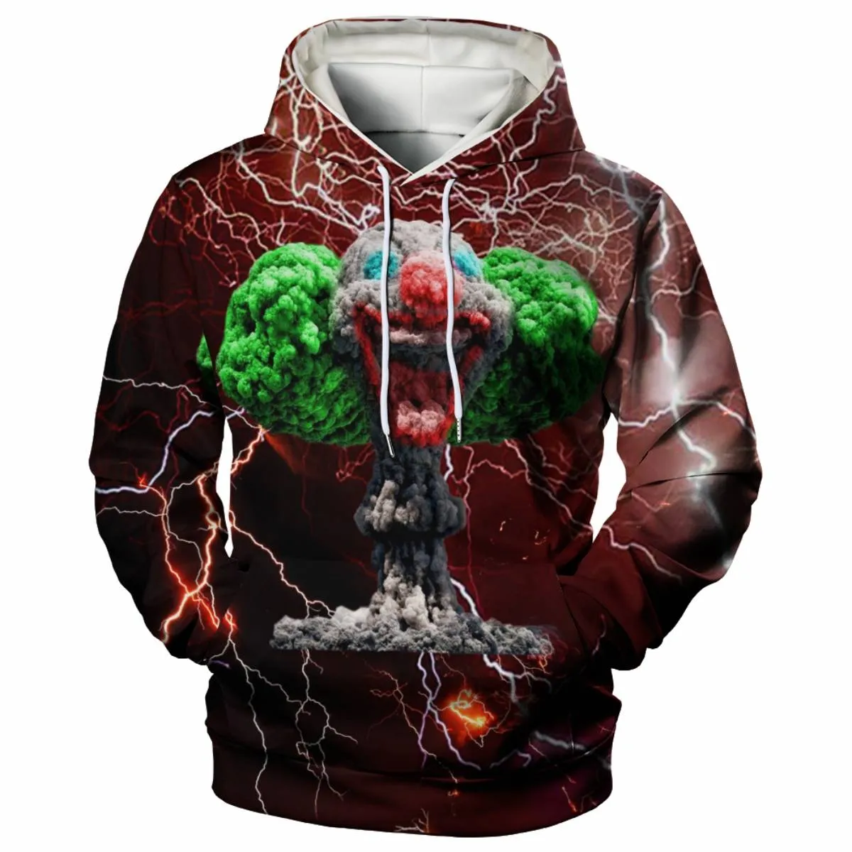 3D PRINT HOODIE WITH CROWN PRINTING