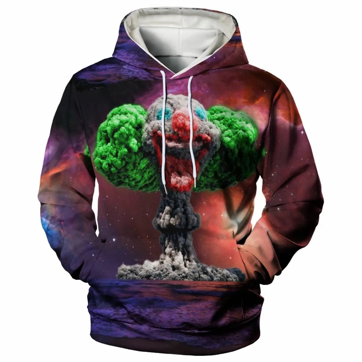 3D PRINT HOODIE WITH CROWN PRINTING