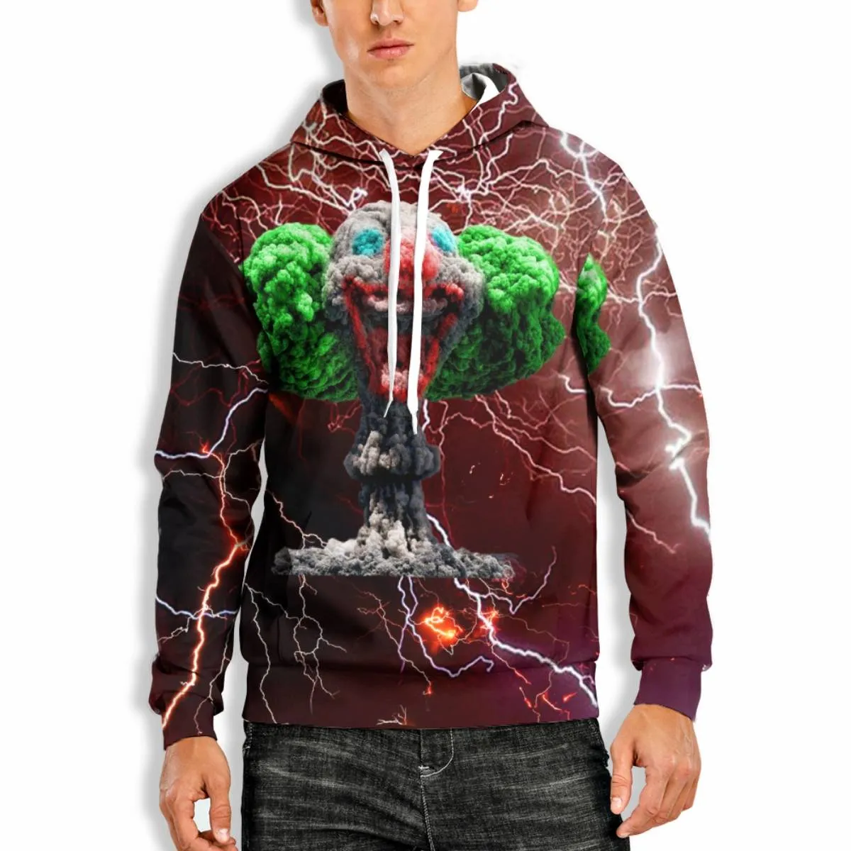 3D PRINT HOODIE WITH CROWN PRINTING