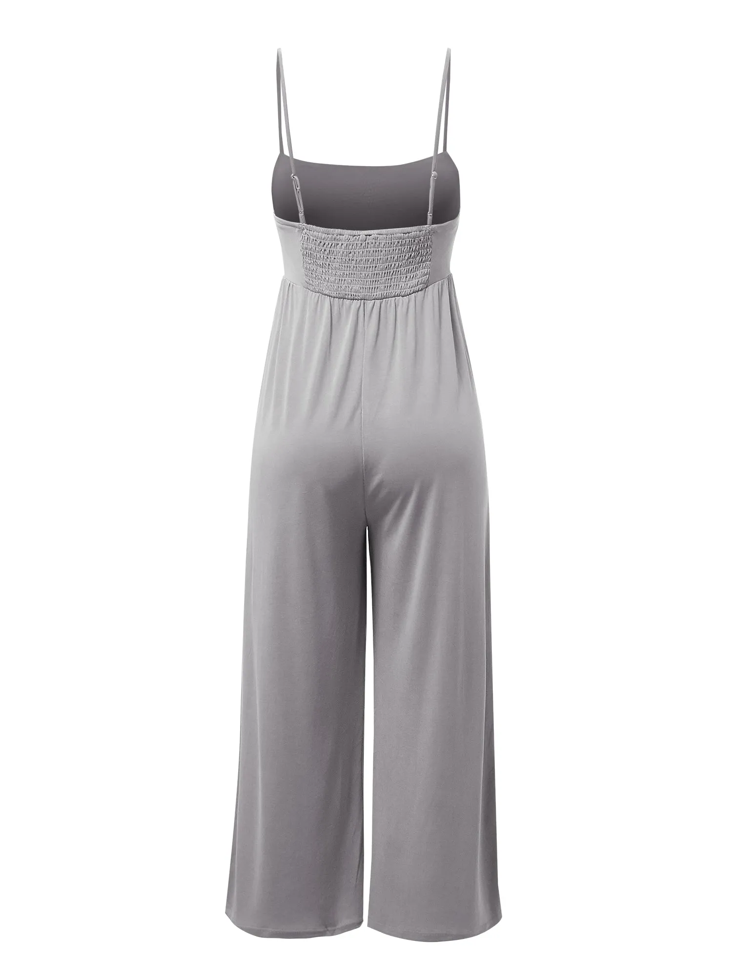 Adjustable Spaghetti Strap Soft Jumpsuit (WFR1234)