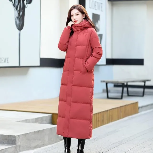 Amy Long Hooded Padded Coat