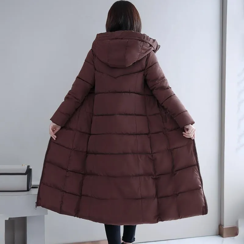 Analia Long Hooded Padded Coat