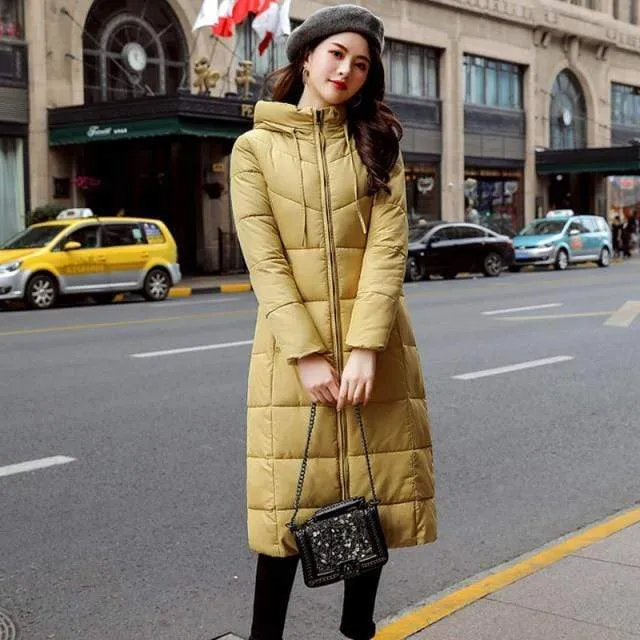 Analia Long Hooded Padded Coat