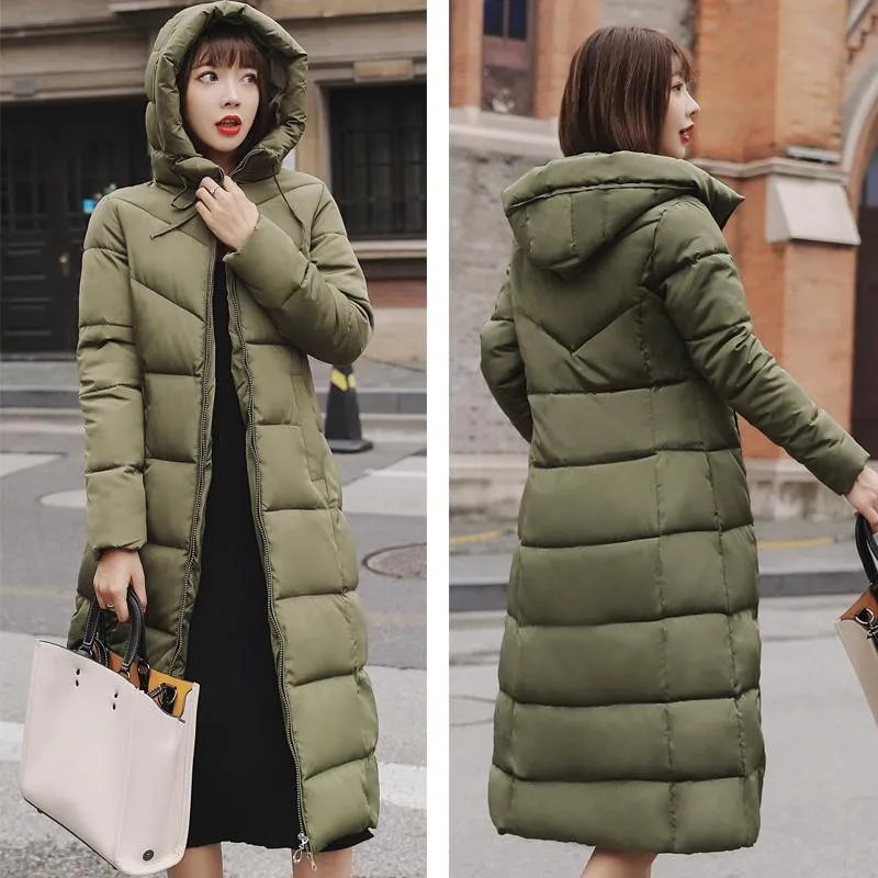 Analia Long Hooded Padded Coat