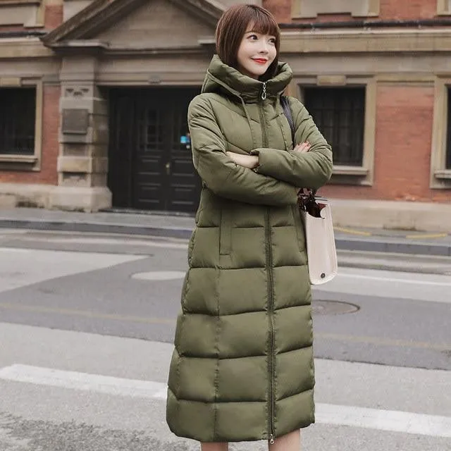 Analia Long Hooded Padded Coat