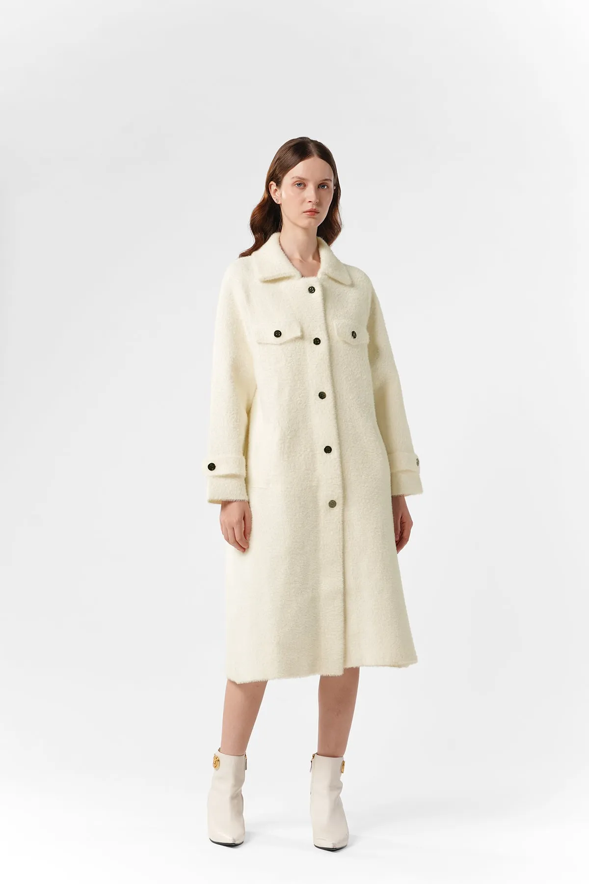 Ansley Coat - White