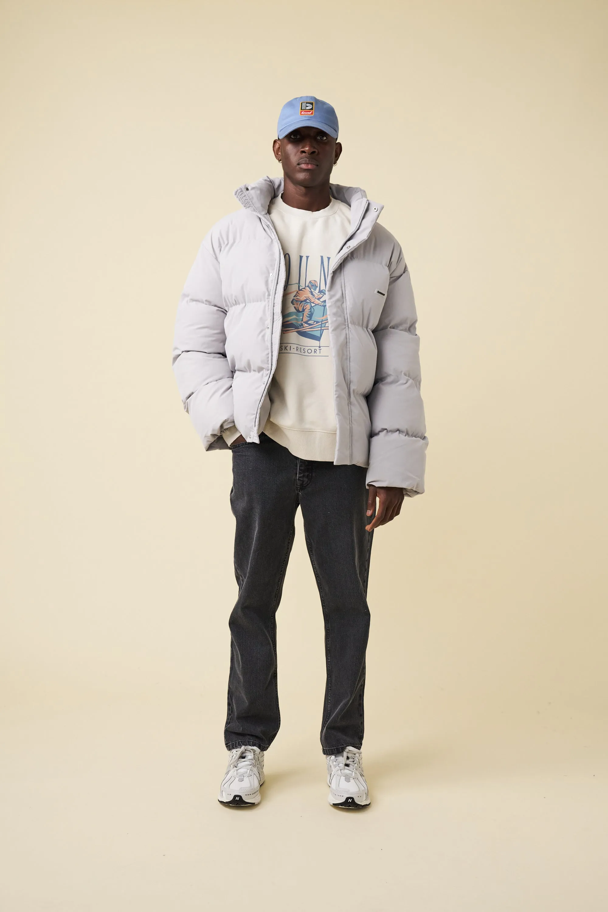 ARCTIC PADDED PUFFER COAT - DOVE GREY