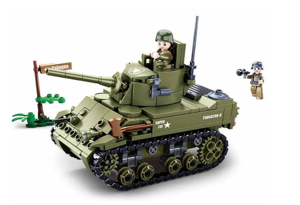 Army WWII M5 Light Tank 344pc