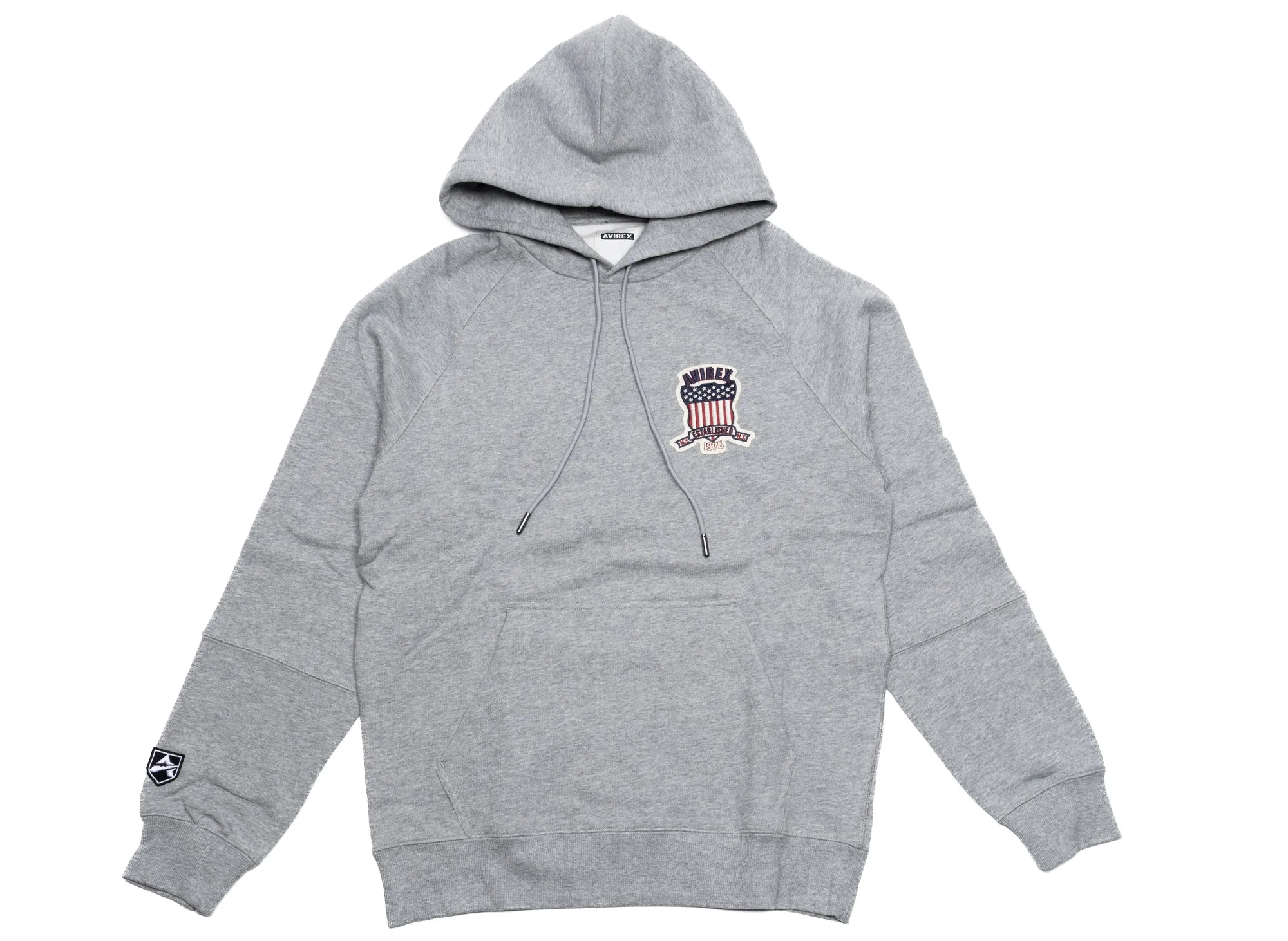 Avirex Icon Hoodie in Heather Grey