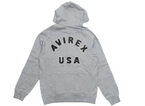 Avirex Icon Hoodie in Heather Grey