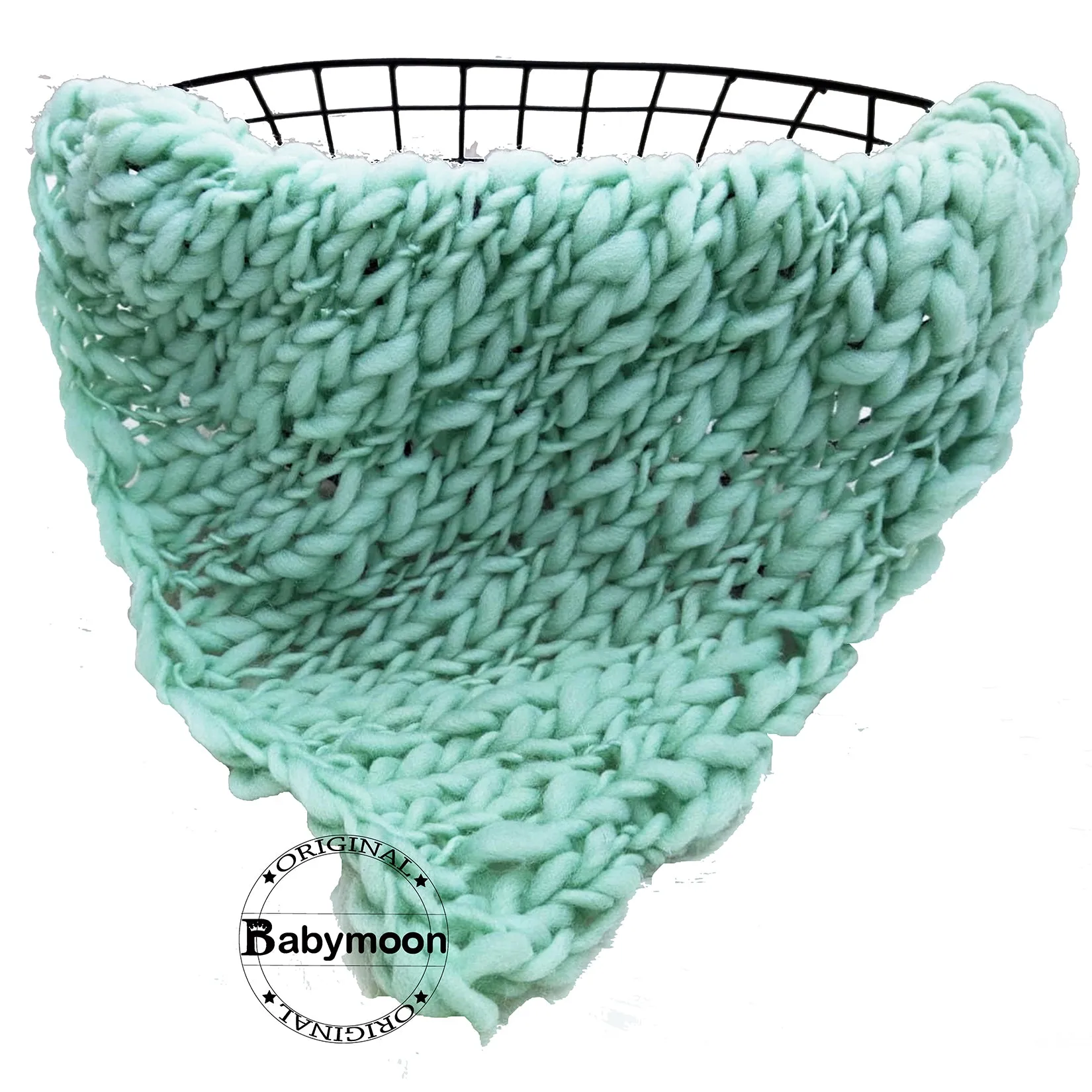 Babymoon Handspun Layer Basket Filler Baby Photography Blanket - Blue