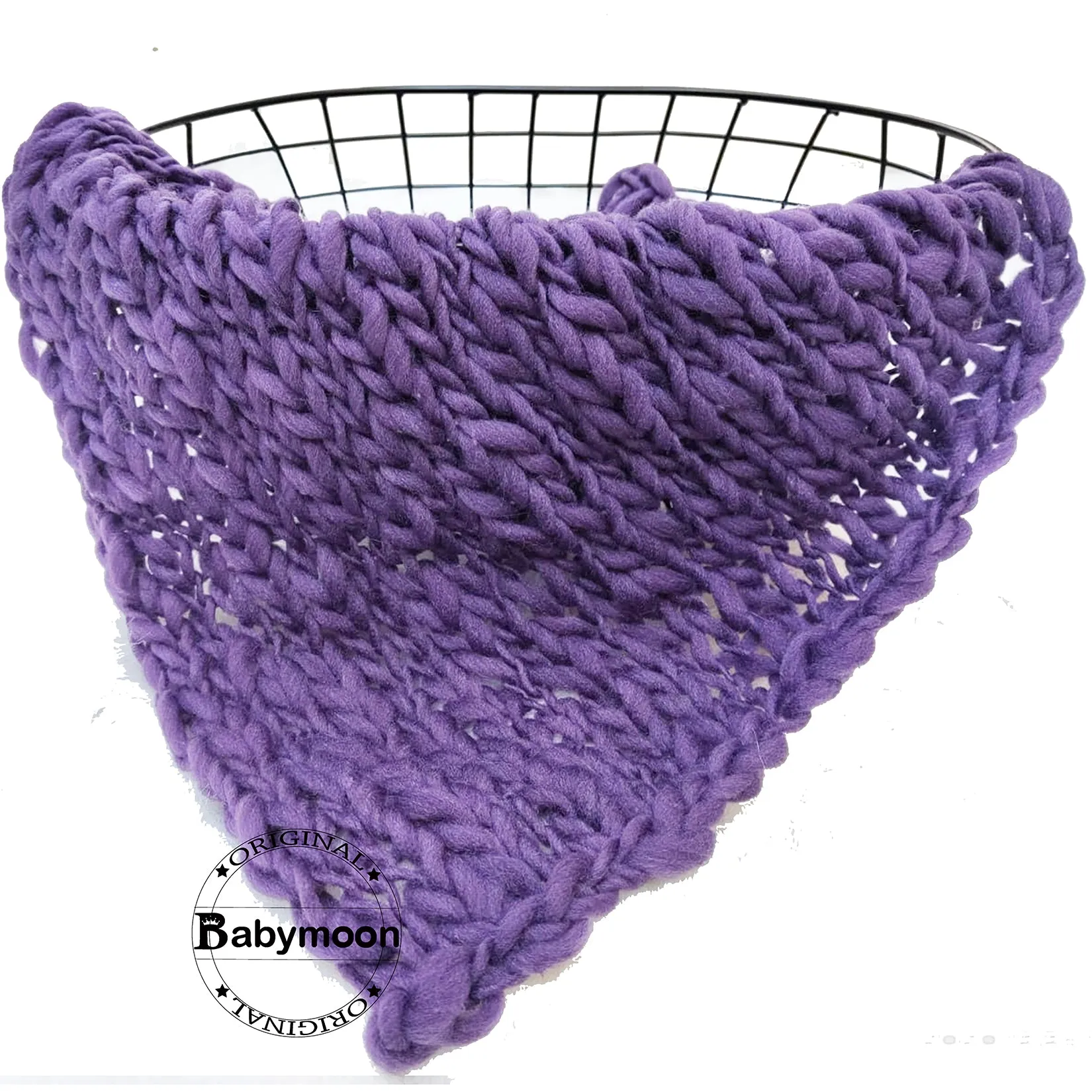 Babymoon Handspun Layer Basket Filler Baby Photography Blanket - Blue