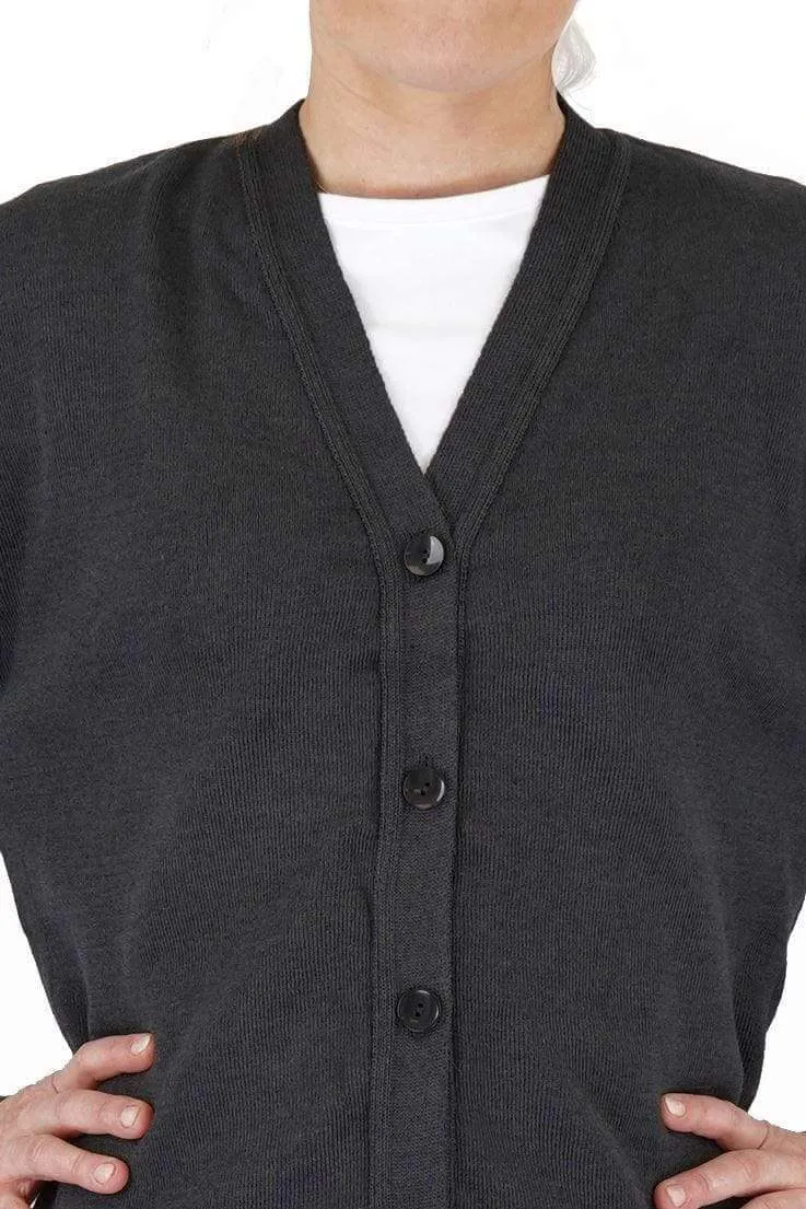 Balmoral Women V-Neck Wool Mix Pocket Button Cardigan