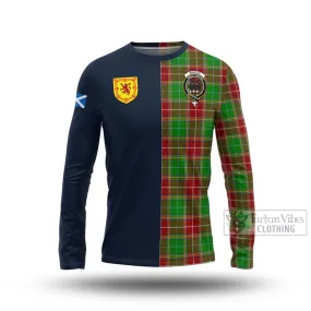 Baxter Modern Tartan Long Sleeve T-Shirt Alba with Scottish Lion Royal Arm Half Style