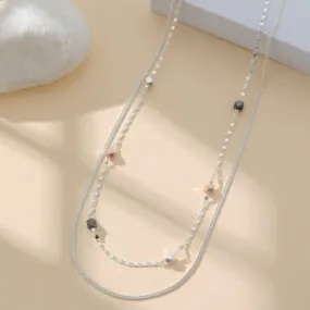 Bead Double Layer Necklace