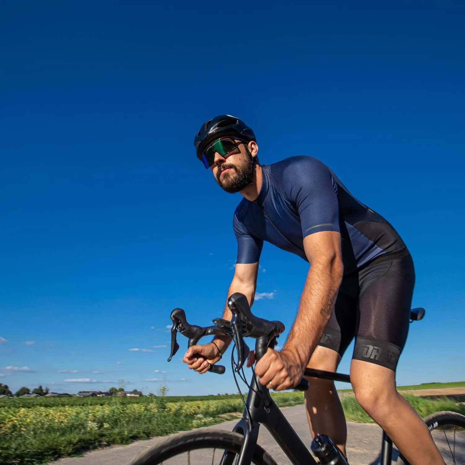 Bioracer Men'S Sprinter Coldblack Jersey - Navy