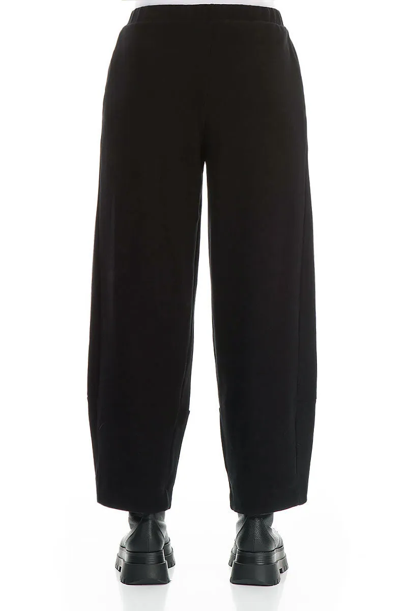 Black Cotton Jersey Trousers