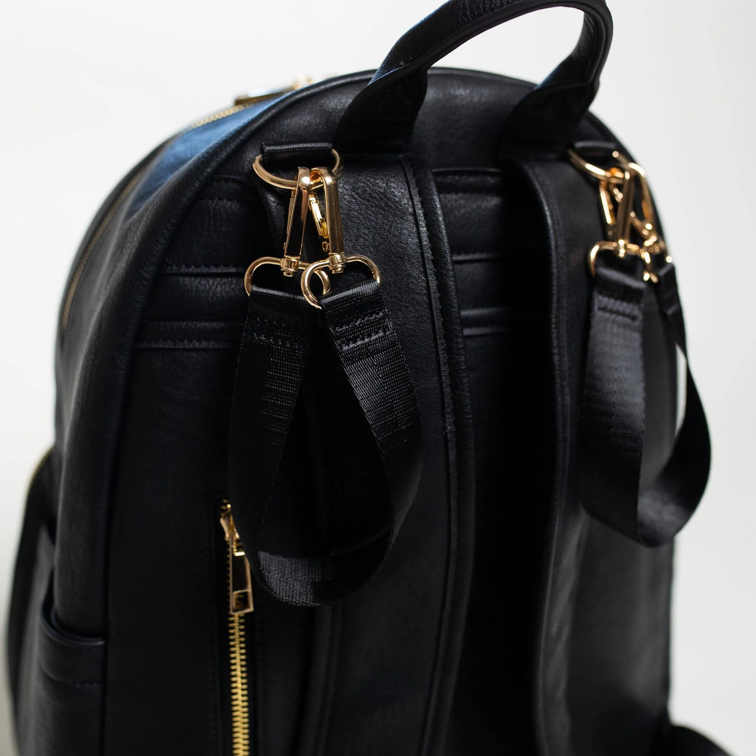 Black Leather Carrier and Duffle Set