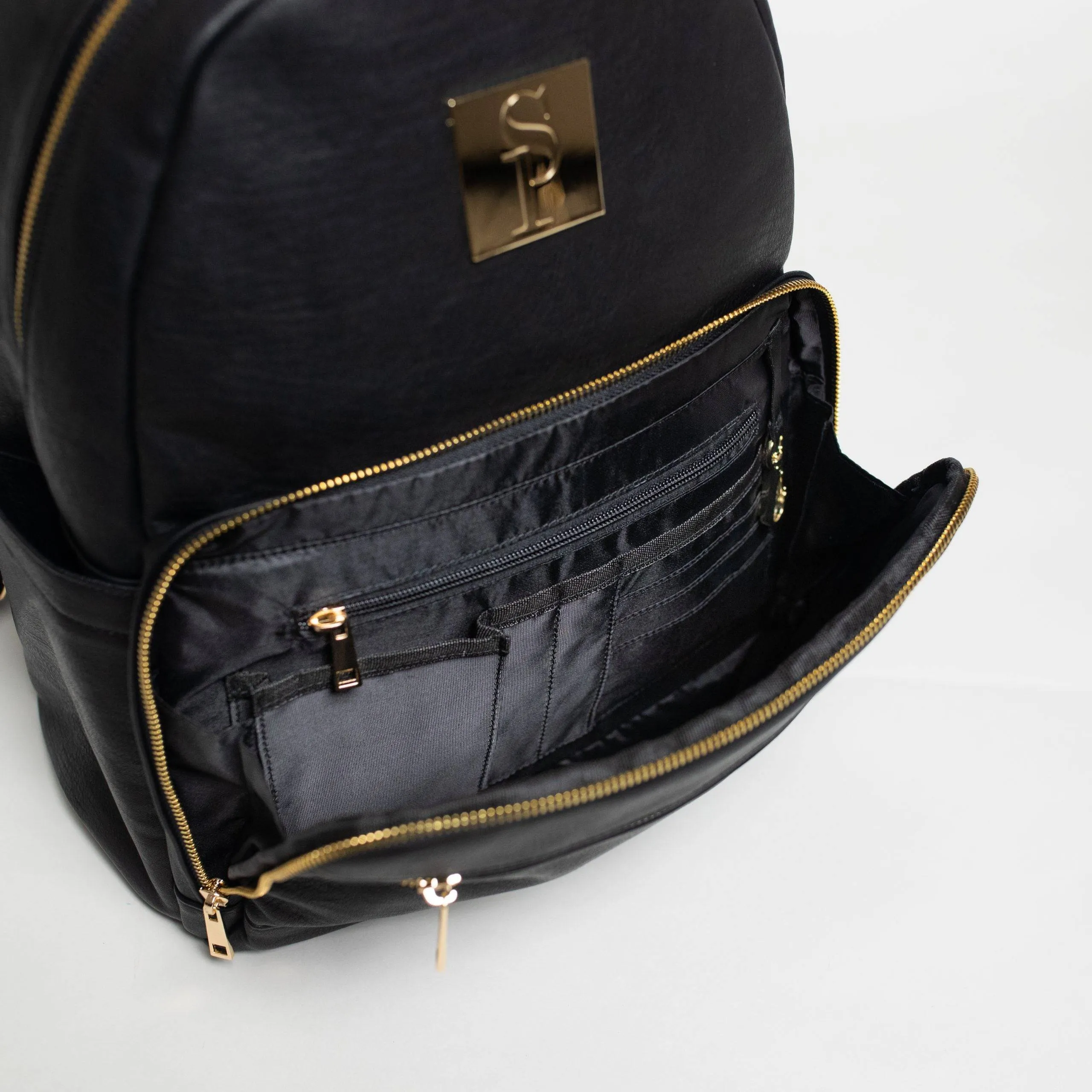 Black Leather Carrier and Duffle Set