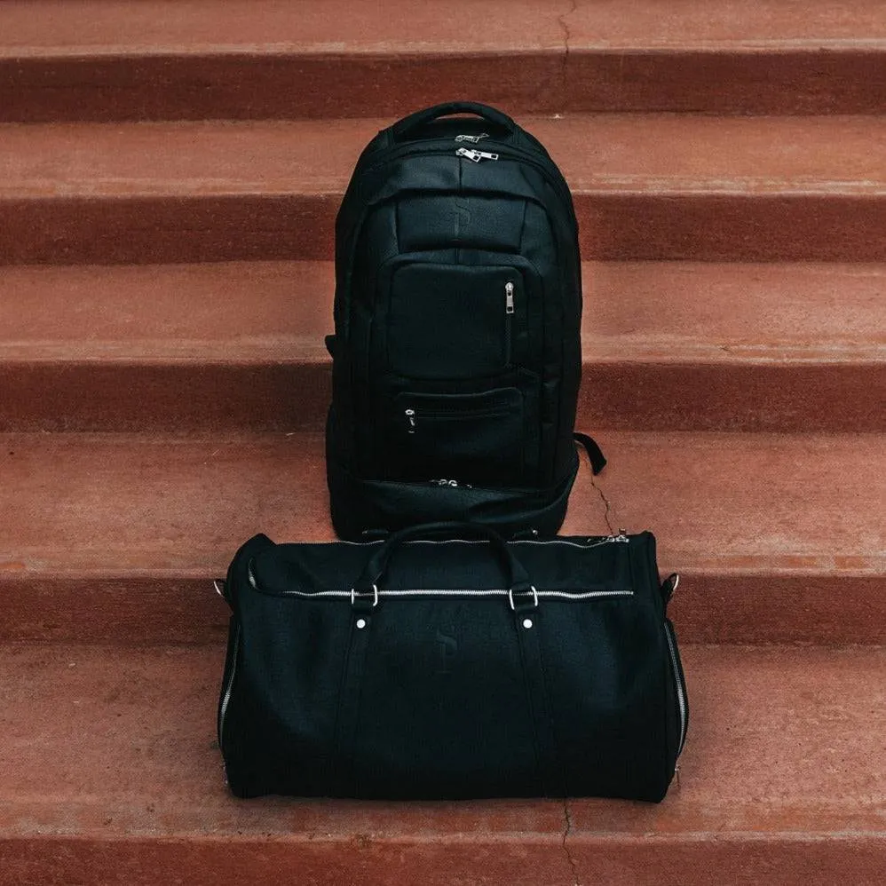 Black Leather XL Signature Bag Set (XL Signature and Duffle Bag)