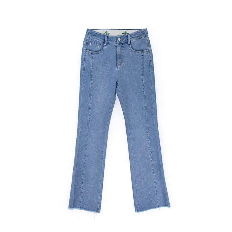 Blue Flare Jeans High Waist Bootcut