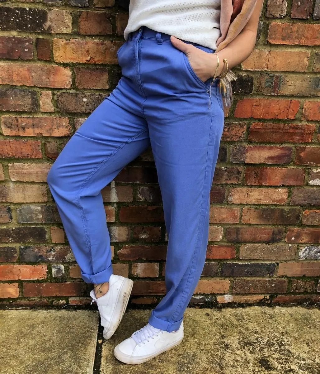 Blue Tencel Trousers Seconds