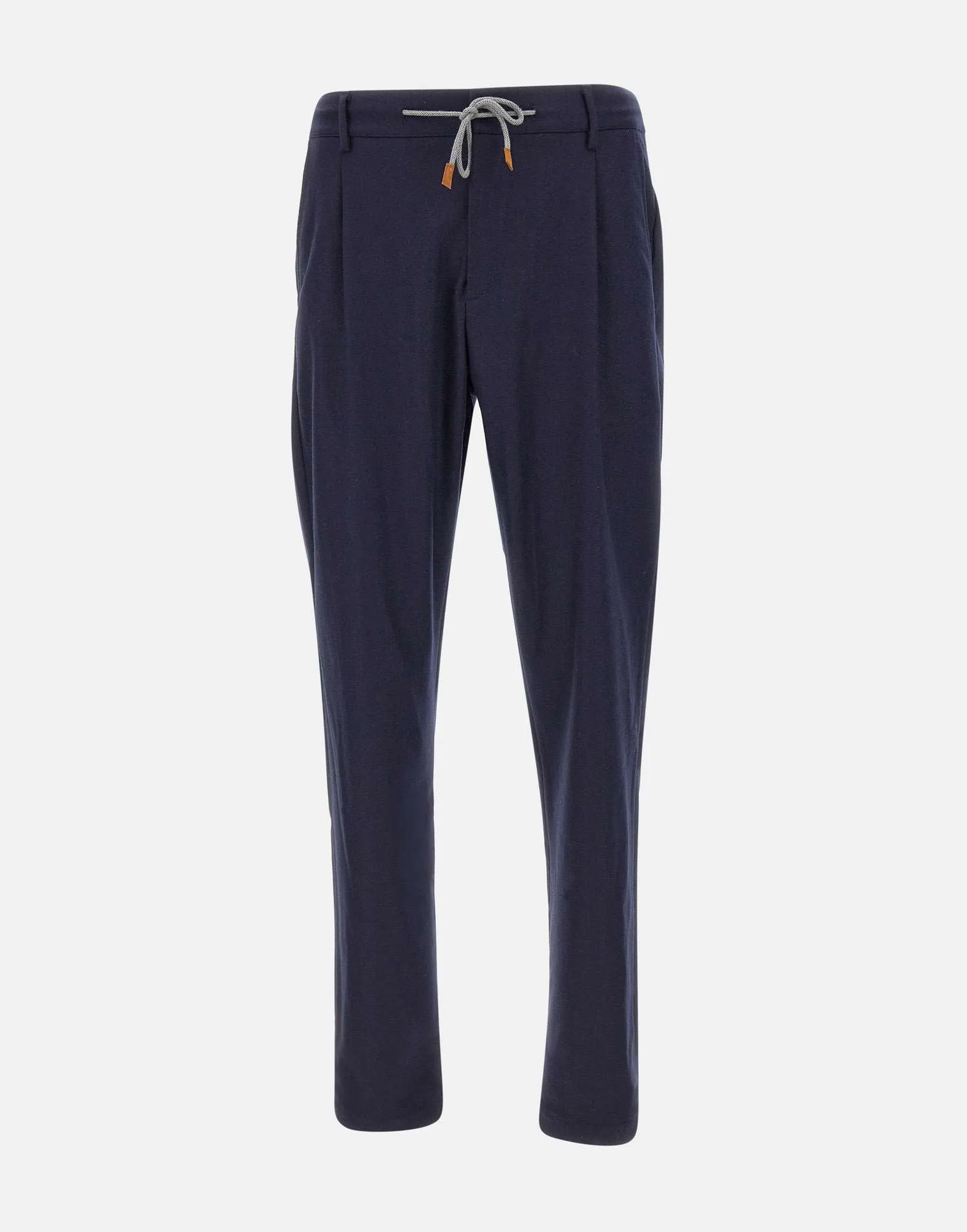 Blue Wool Cashmere Trousers Italy