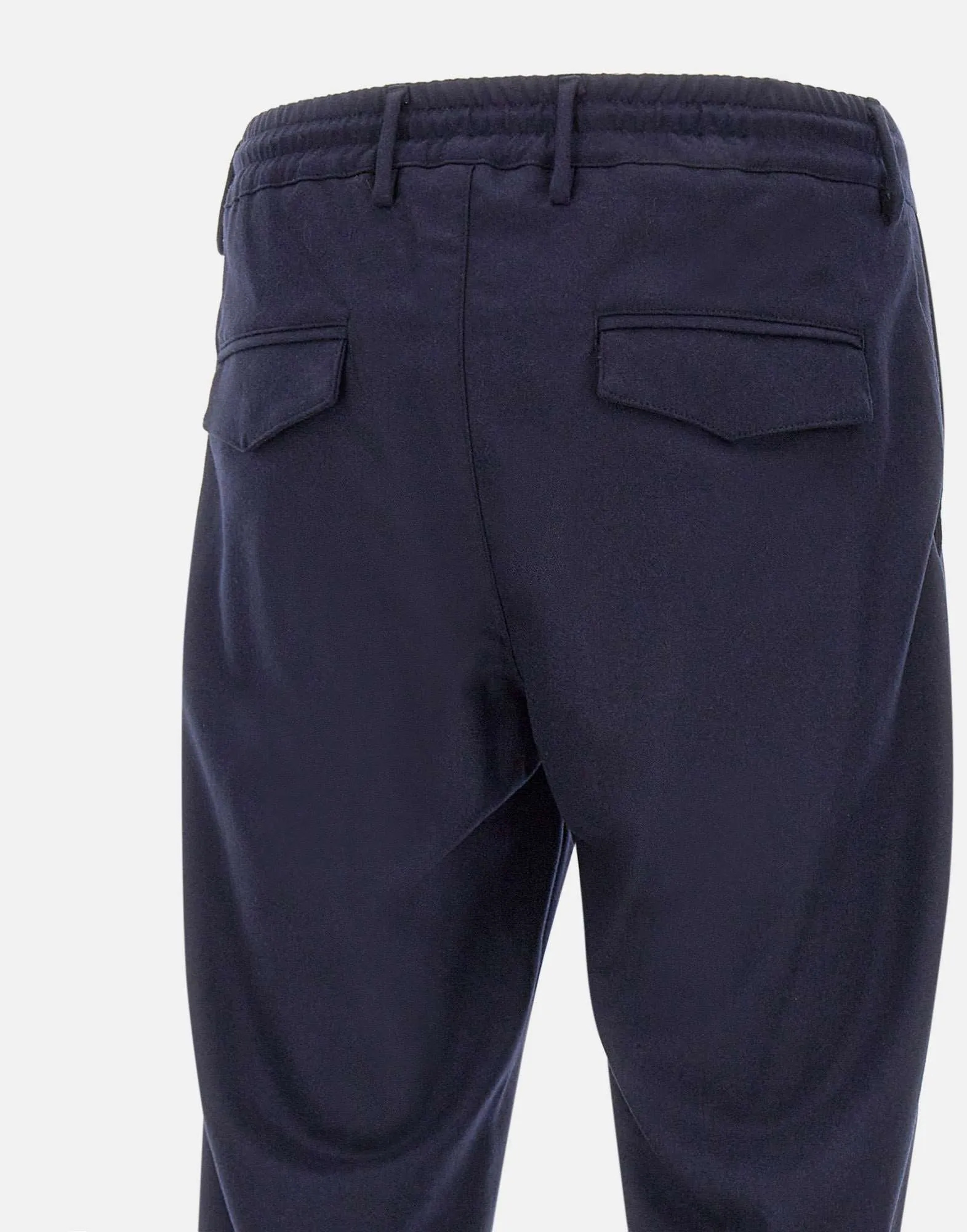 Blue Wool Cashmere Trousers Italy