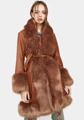 Bohemian Gig Faux Fur Coat