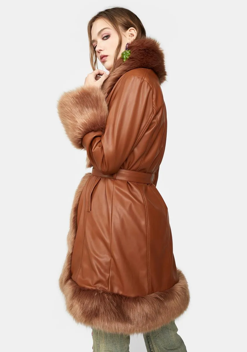 Bohemian Gig Faux Fur Coat