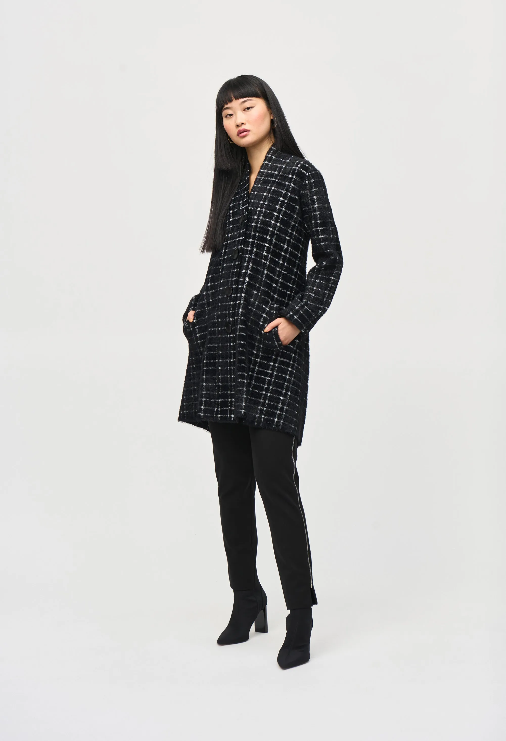 Bohemian Windowpane Blend Coat