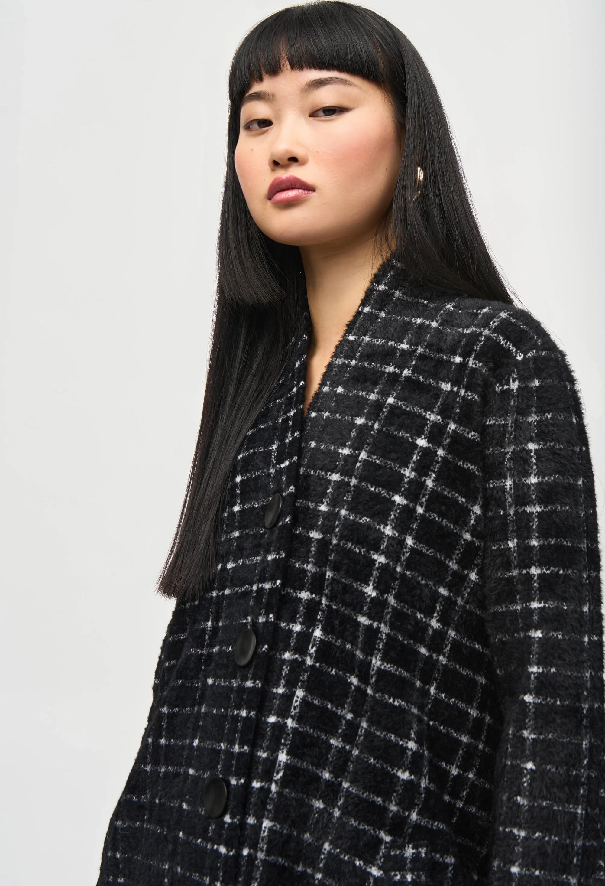 Bohemian Windowpane Blend Coat