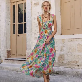 Bohème Strappy Maxi Dress