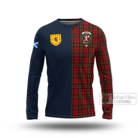 Brodie Tartan Long Sleeve T-Shirt Alba with Scottish Lion Royal Arm Half Style