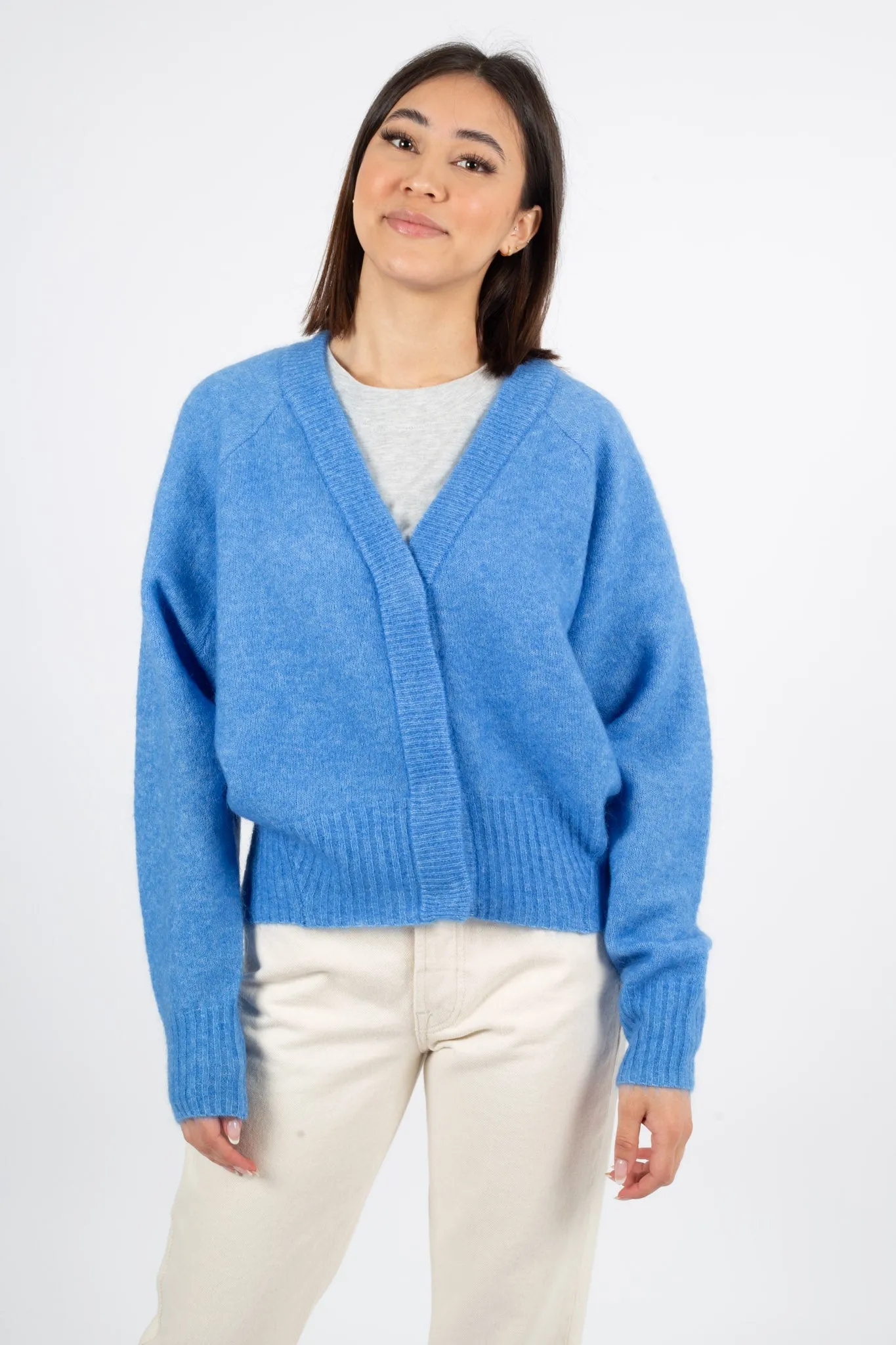 Brook Knit Boxy Cardigan - Bel Air Blue