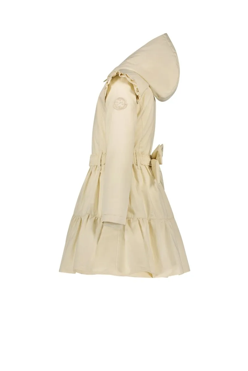 BRULA silky twill coat Ivory