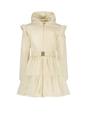 BRULA silky twill coat Ivory