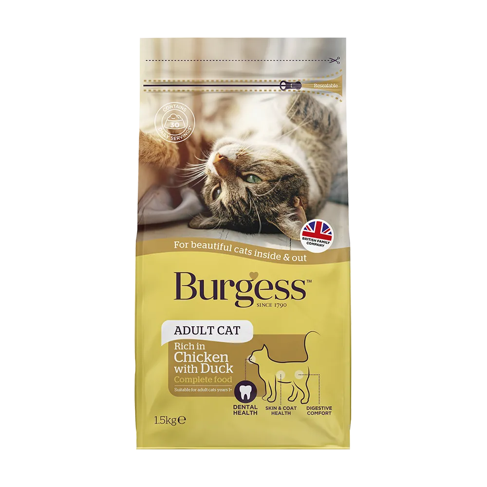 Burgess Cat Adult Chicken & Duck 1.5kg