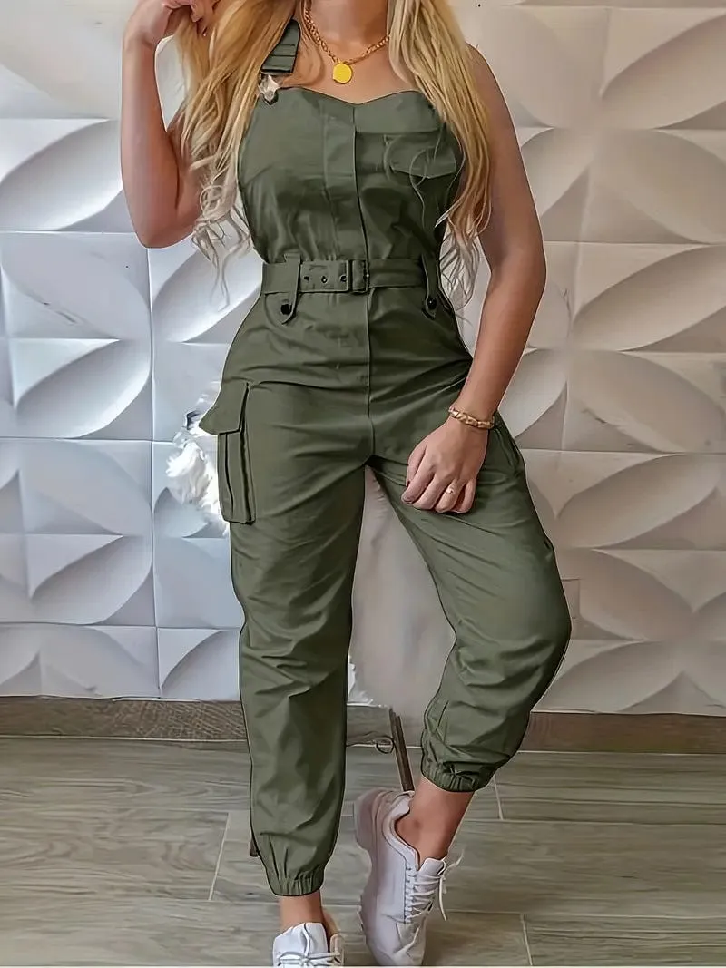 Button-Down Overall Jumpsuit