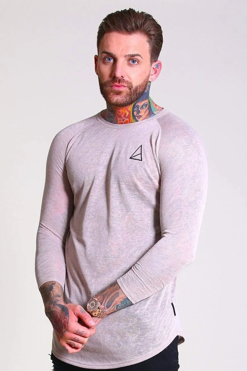 Cadiz Longline Long Sleeve Men's T-Shirt -  Stone