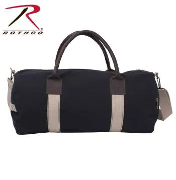 Canvas & Leather Gym Duffle Bag