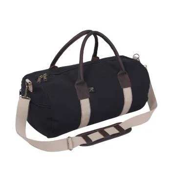 Canvas & Leather Gym Duffle Bag