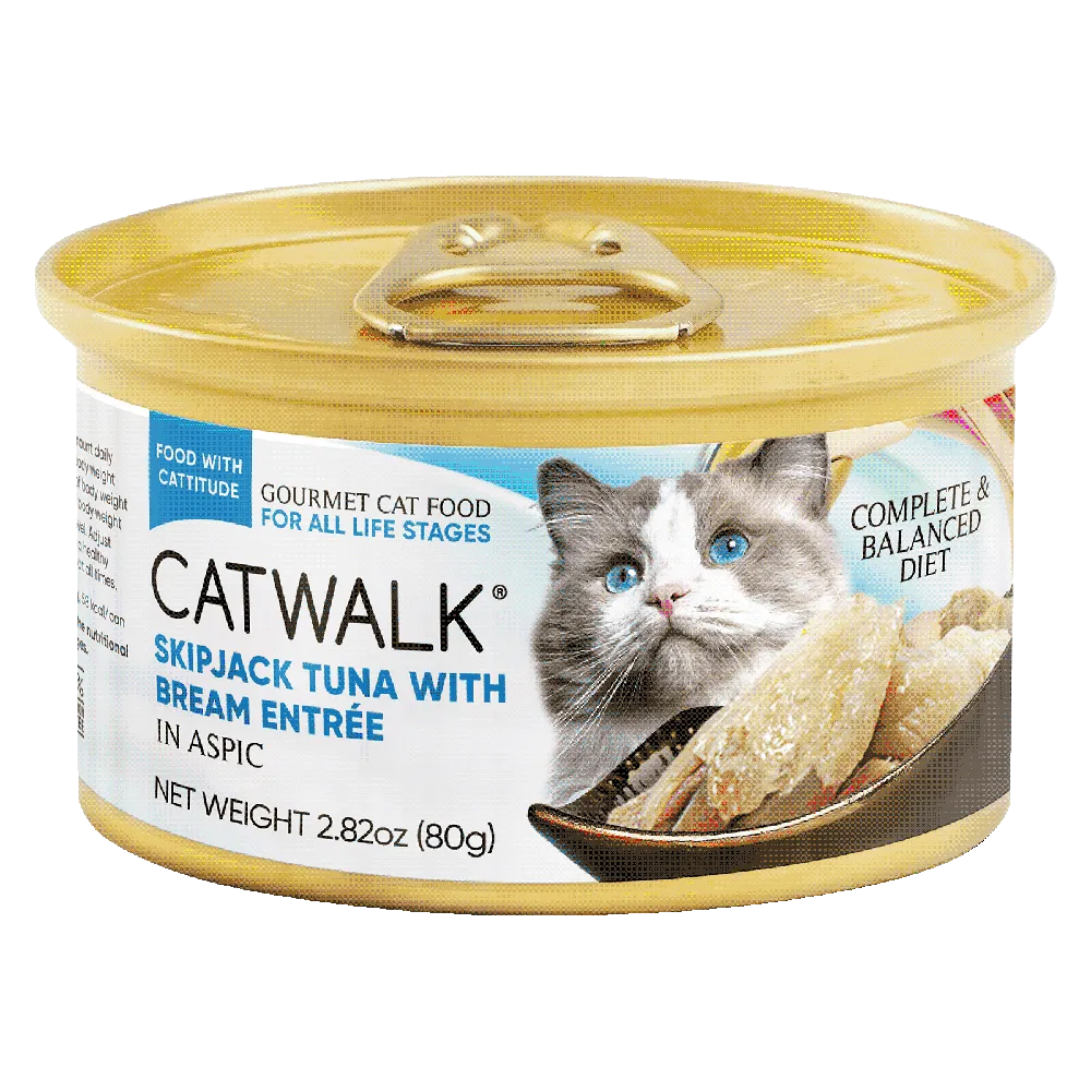 Catwalk Cat Skipjack Tuna with Bream Entree in Aspic 80g